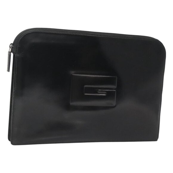 GUCCI Document case Patent leather Black Auth am8564 - Picture 1 of 16
